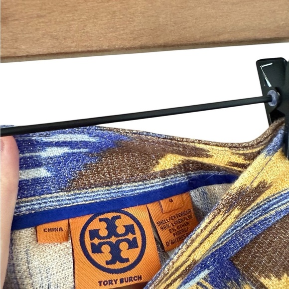 Tory Burch Jemima Tribal Print Tulip Linen Skirt - Picture 3 of 5